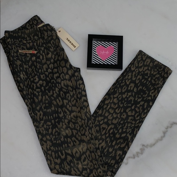 🔥Diésel Leopard Livier-Sp Super Slim Jegging - Picture 3 of 5